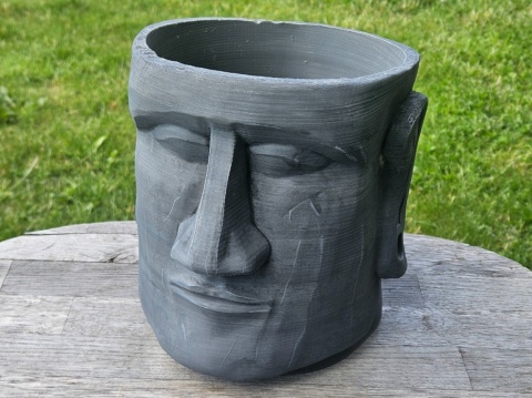 Doniczka Głowa Moai Wyspy Wielkanocne