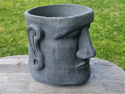 Doniczka Głowa Moai Wyspy Wielkanocne